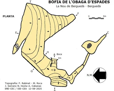 Topografía de OBAGA D'ESPADES, BÒFIA DE L' (1 de 2)