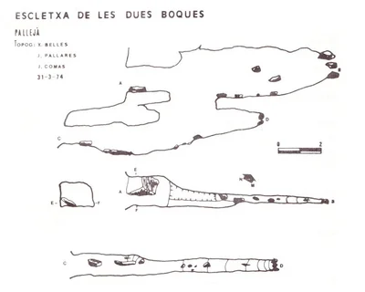 Topografía de DUES BOQUES, ESCLETXA DE LES (1 de 1)