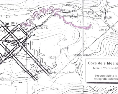 Topografía de MEANDRES DE SAL, COVA DELS (1 de 2)