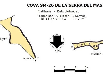 Topografia de SERRA DEL MAS, COVA SM-26 DE LA (1 de 1)