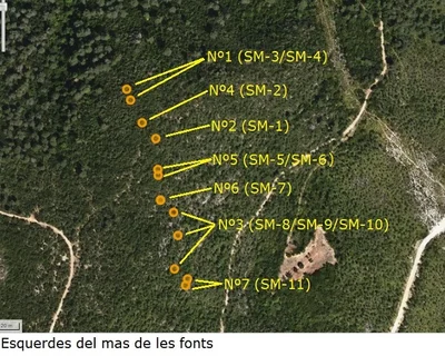 Topografía de MAS DE LES FONTS, ESQUERDA Nº 3 DEL (4 de 4)
