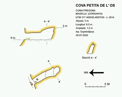 Topografia de ÓS, COVA PETITA DE L' (1 de 1)