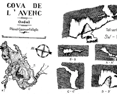 Topografía de PLA DE COMES,  COVA - AVENC DEL (2 de 2)