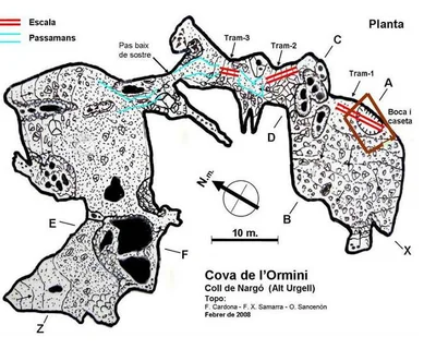 Topografia de ORMINI, COVA DE L' (1 de 2)