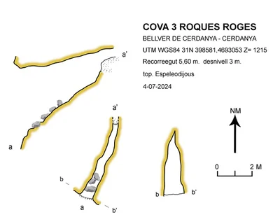 Topografia de ROQUES ROGES, COVA Nº3 DE (1 de 1)