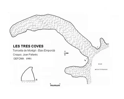 Topografia de VETES - FRARE, SISTEMA COVES DE LES (3 de 4)