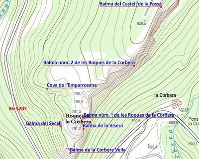 Topografía de SECALL, BALMA DEL (2 de 2)