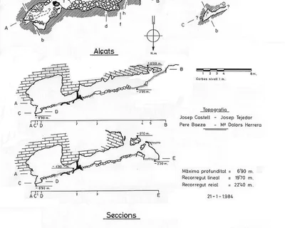 Topografía de MAS DE MOSSÈN ALBA, AVENC DEL (2 de 2)