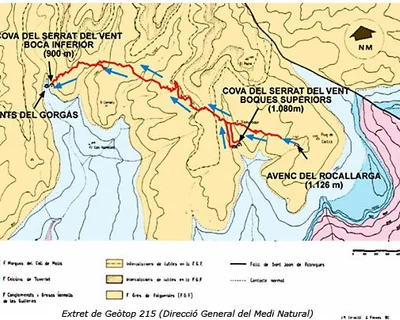 Topographie de SERRAT DEL VENT, COVA DEL (2 sur 2)