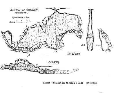 Topografia de PRATDIP, AVENC DE (1 de 2)