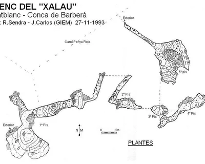 Topografía de XALAU, AVENC DEL (2 de 3)