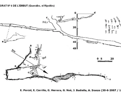 Topografia de EMBUT, SISTEMA DELS FORATS Nº3 I Nº4 DE L' (2 de 2)