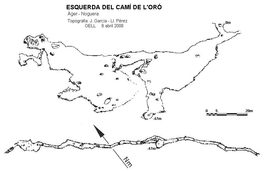 Topografia de Esquerda del Camí de l'Oró