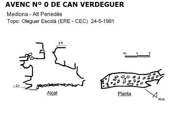 Topografia de Avenc Nº 0 de Can Verdeguer