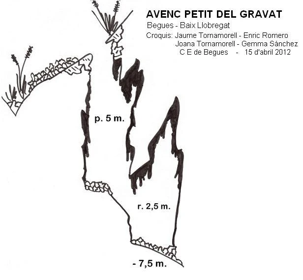 Topografia de Avenc Petit del Gravat