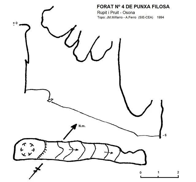 Topografia de Forat Nº4 de la Punxa Filosa