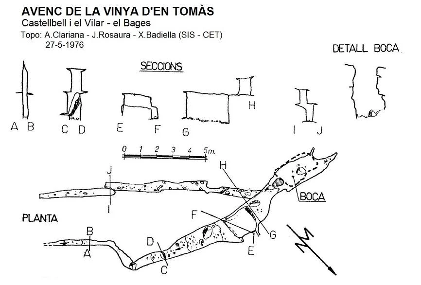 Topografia de Avenc de la Vinya d'en Tomàs