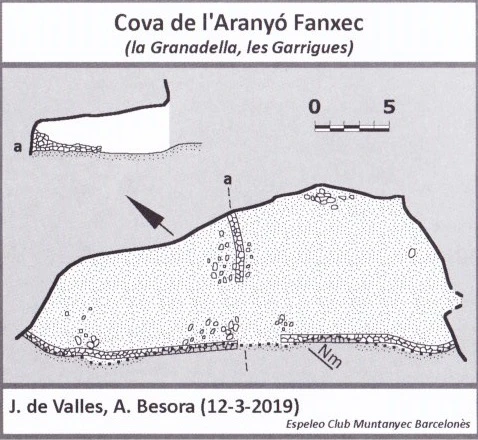 Topografia de Cova de l'Aranyó Fanxec