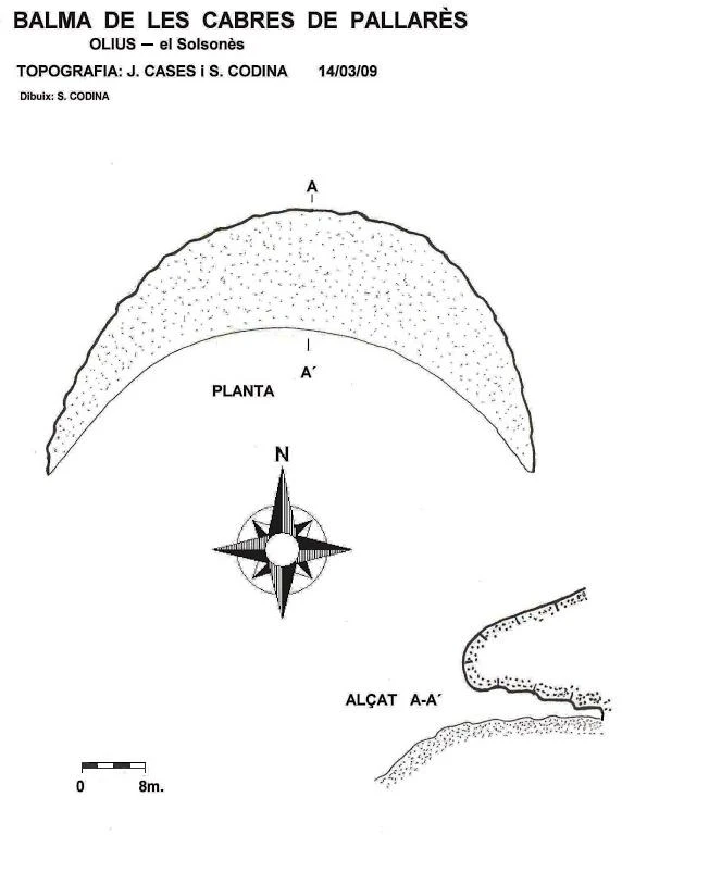 Topografia de Balma de les Cabres de Pallarès