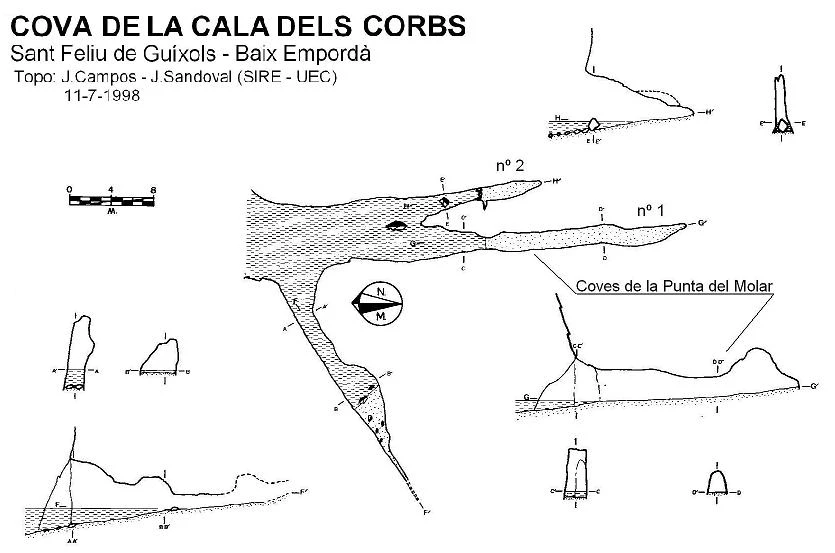 Topografia de Cova de la Cala dels Corbs