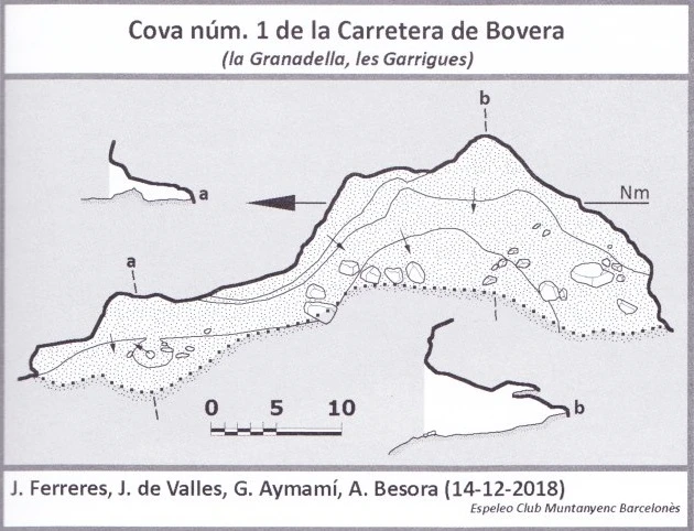 Topografia de Cova Nº1 de la Carretera de Bovera