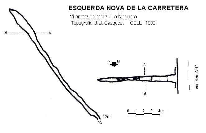 Topografía de Esquerda Nova de la Carretera