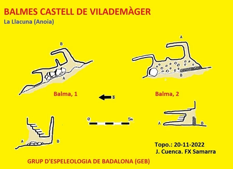 Topografia de Balmes del Castell de Vilademàger