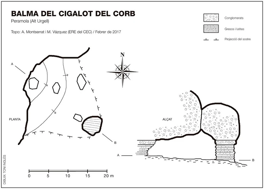 Topografia de Balma del Cigalot del Corb