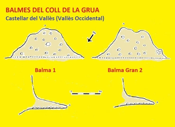 Topografia de Balmes del Coll de la Grua