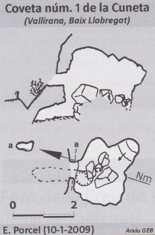 Topografia de Coveta Nº1 de la Cuneta