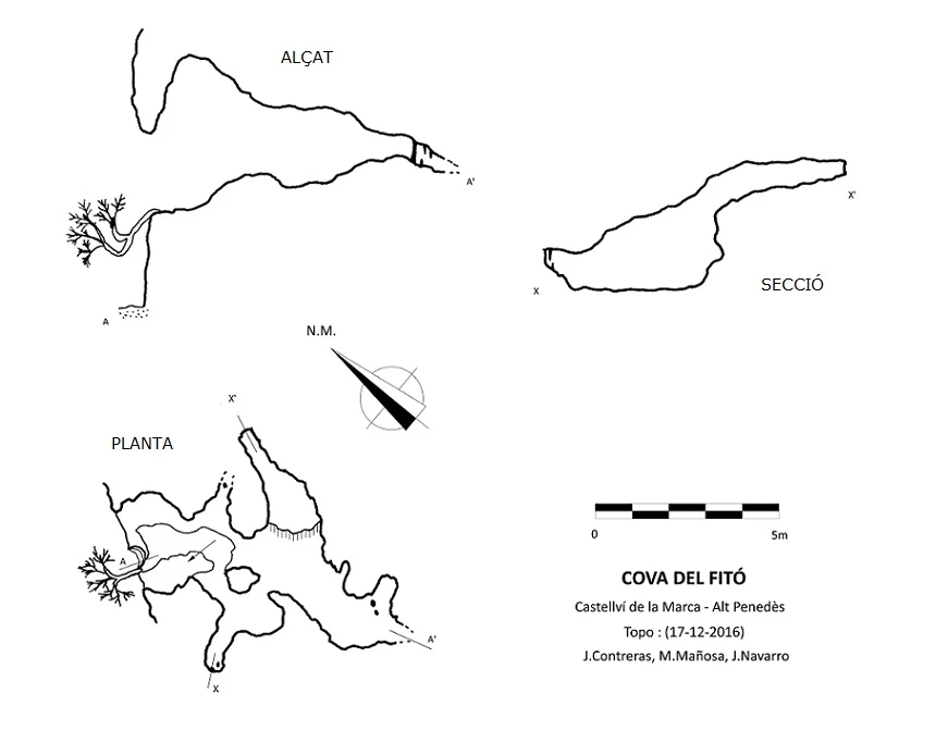 Topographie de Cova del Fitó