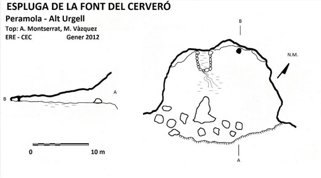 Topografia de Espluga de la Font del Cerveró