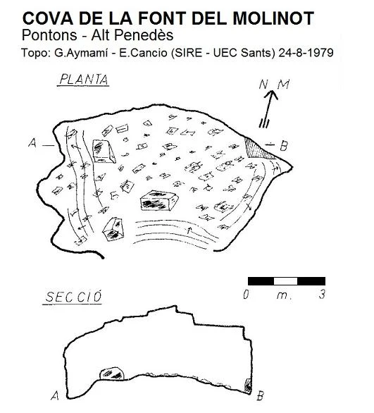 Topografia de Cova de la Font del Molinot