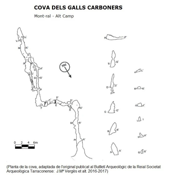 Topographie de Cova dels Galls Carboners