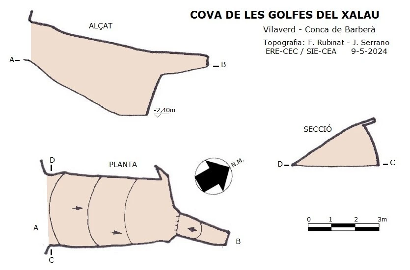 Topografia de Cova de les Golfes del Xalau