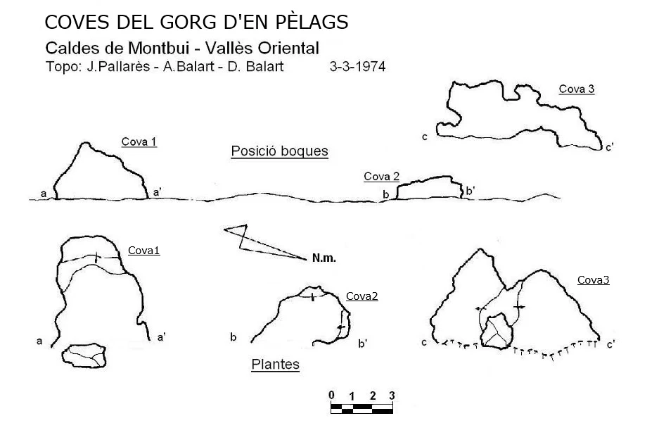 Topografia de Coves del Gorg d'en Pèlags