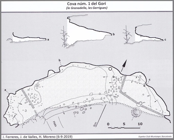 Topografia de Cova Nº1 del Gori
