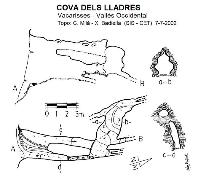 Topographie de Cova dels Lladres