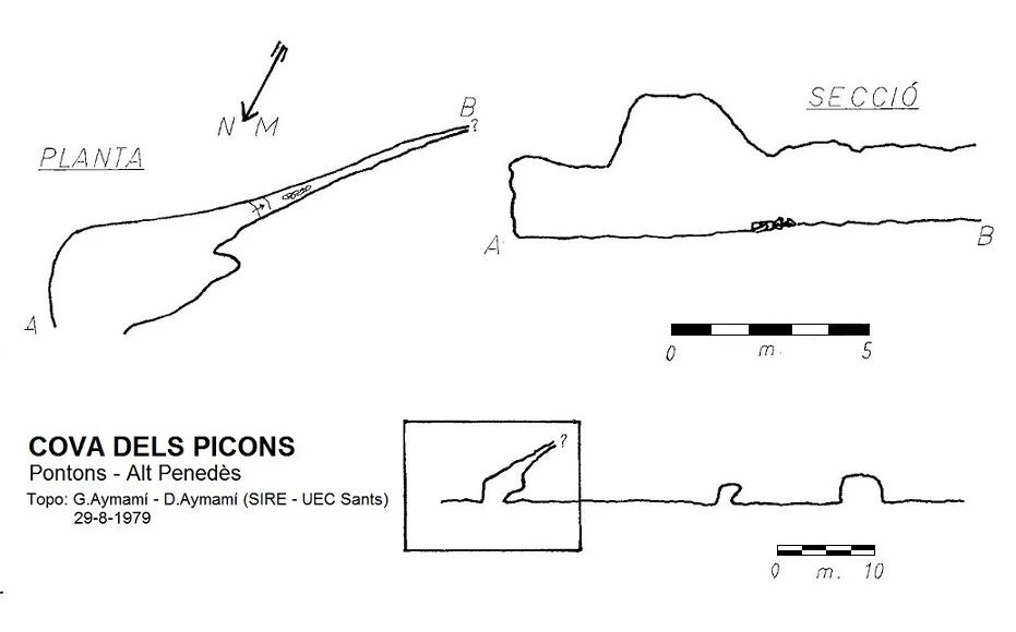 Topographie de Cova dels Picons
