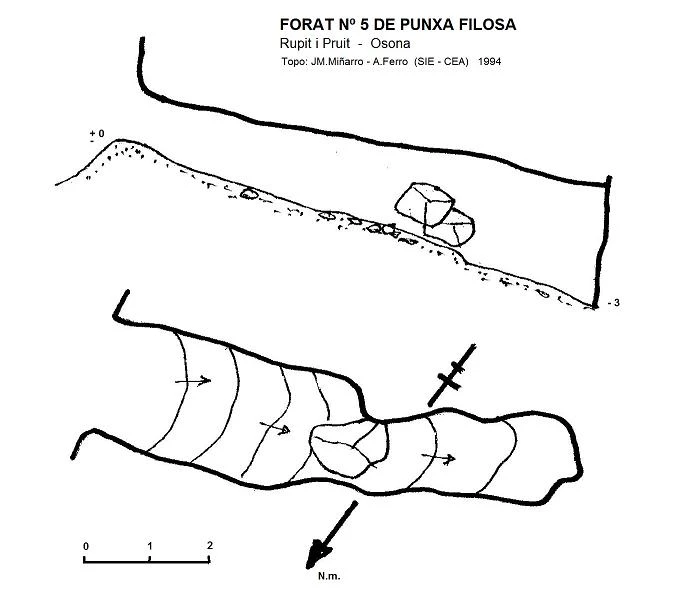 Topografía de Forat Nº5 de Punxa Filosa