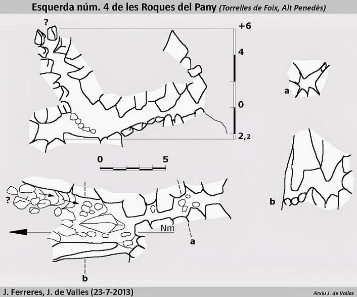 Topografía de Esquerda Nº4 de les Roques del Pany