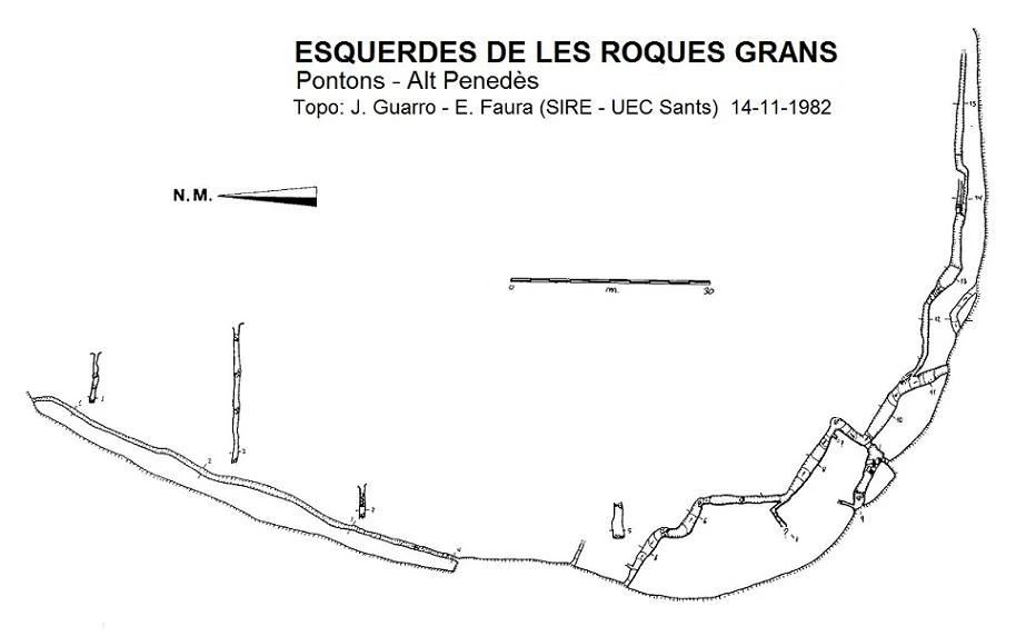 Topografia de Esquerdes de les Roques Grans