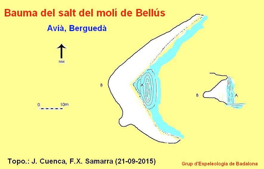 Topografia de Bauma del Salt del Molí de Bellús