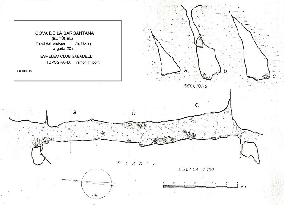 Topografía de Cova de la Sargantana