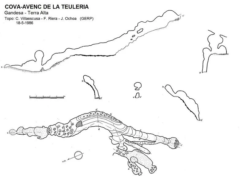 Topographie de Cova-Avenc de la Teuleria
