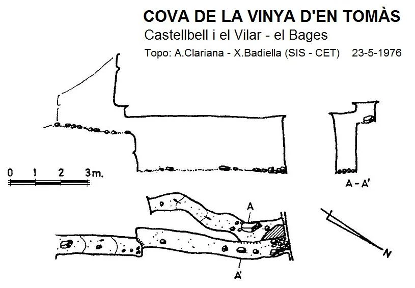 Topografia de Cova de la Vinya d'en Tomàs