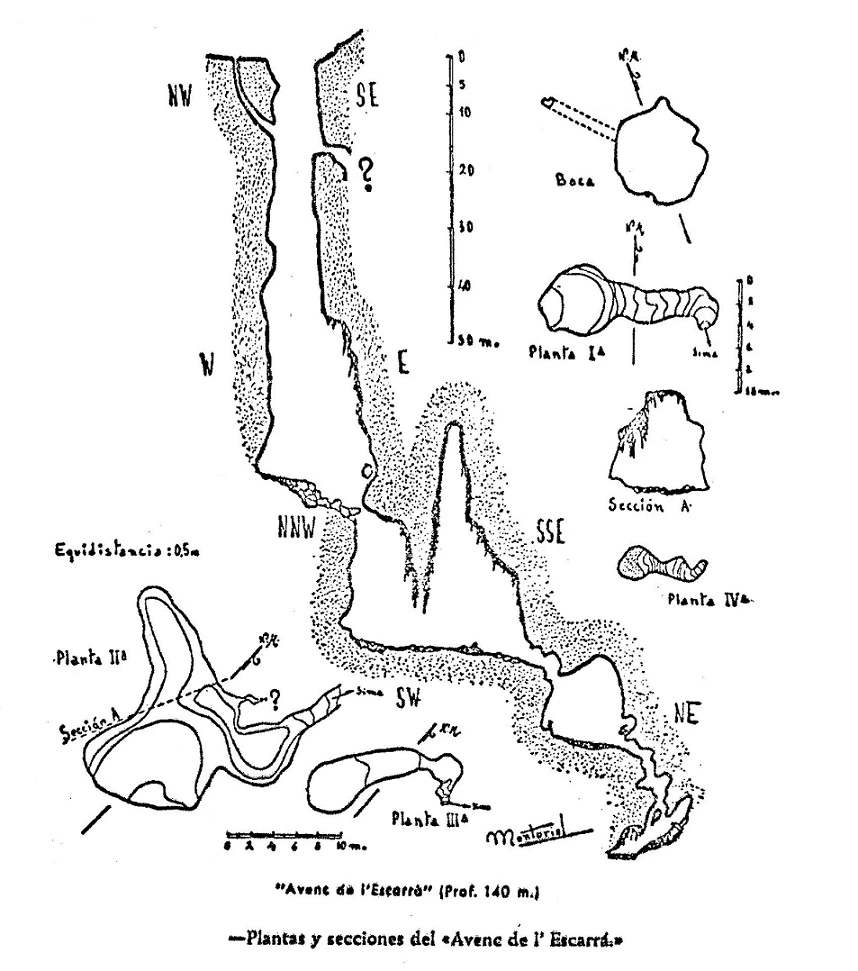 Topografia de ESQUERRÀ, AVENC DE L' (3 de 28)