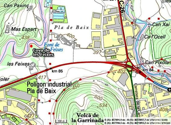 Topografía de FEIXES, COVA DE LES (1 de 2)