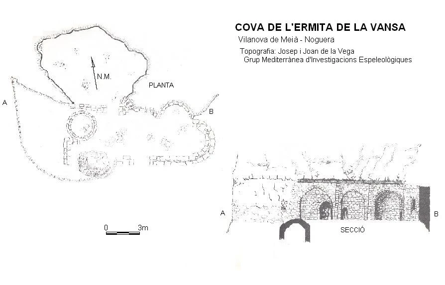 Topografía de ERMITA DE LA VANSA, COVA DE L' (1 de 1)