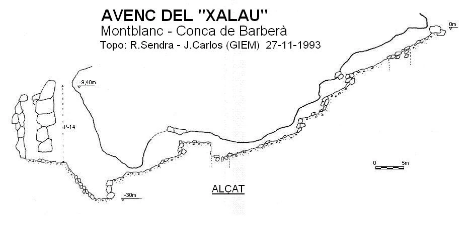 Topografía de XALAU, AVENC DEL (1 de 3)